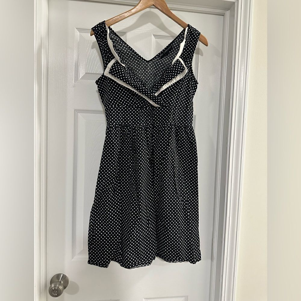 Vintage Mlle Gabrielle Rockabilly Retro polka dot dress size medium